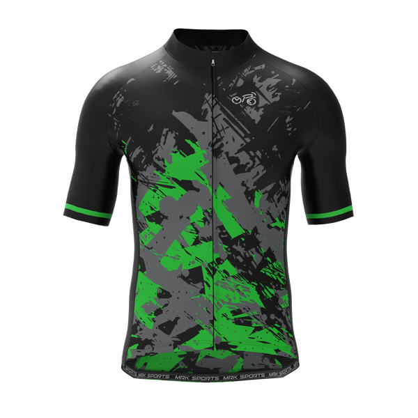 Black and green sales cycling jersey