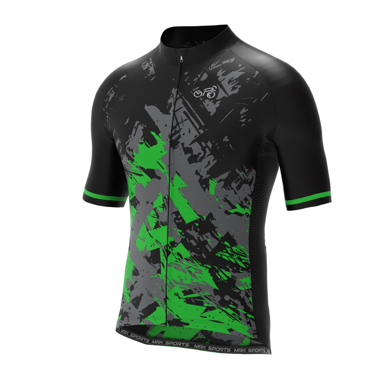 MRK Cycling Jersey Green and Black color combo - MRK SPORTS