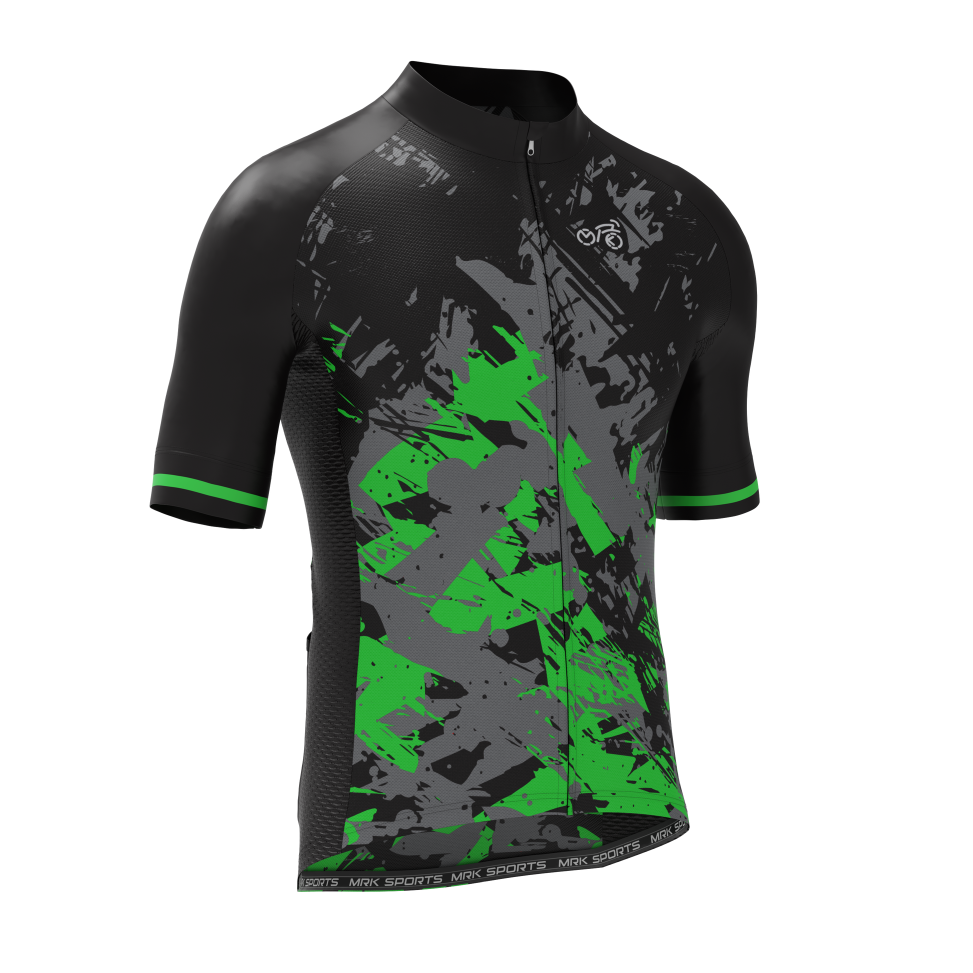 MRK Cycling Jersey Green and Black color combo - MRK SPORTS