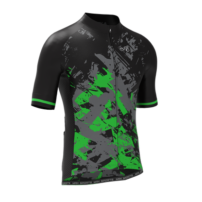 MRK Cycling Jersey Green and Black color combo - MRK SPORTS