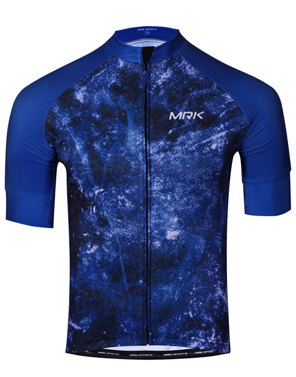 MRK Men's Blue Cosmos Short Sleeve Cycling Jersey - MRK SPORTS