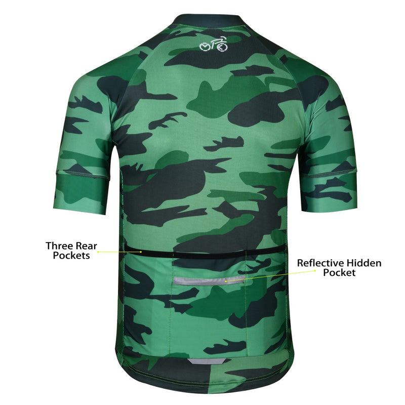 MRK Men's Green Army Camo Road Cycling short sleeve Jersey – MRK SPORTS