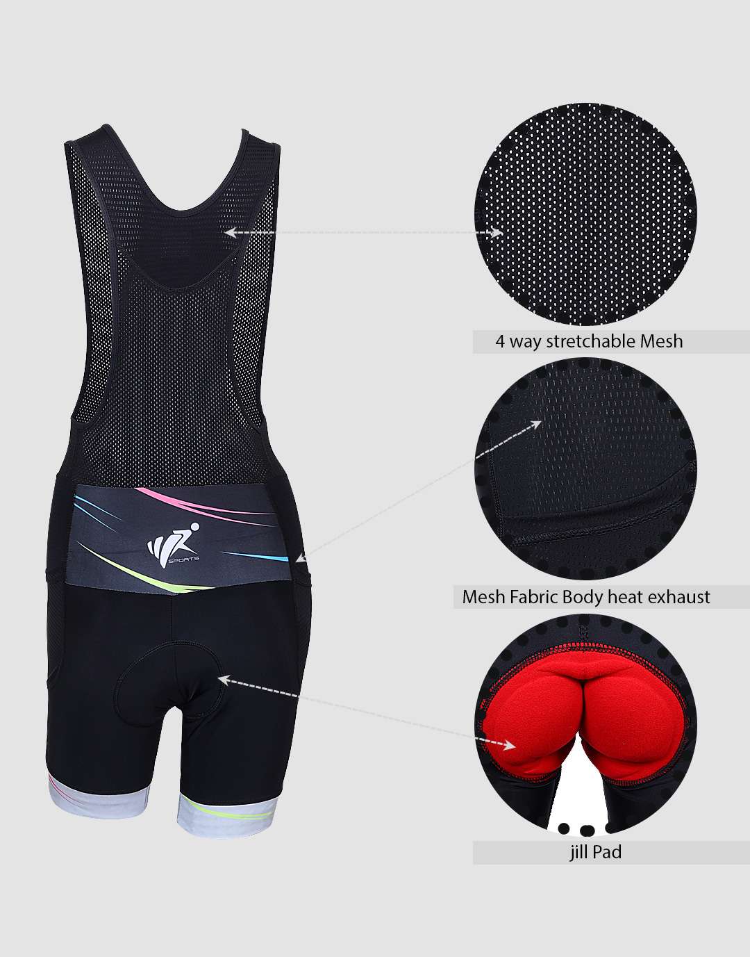 Cycling Bib Shorts for Women - MRK SPORTS