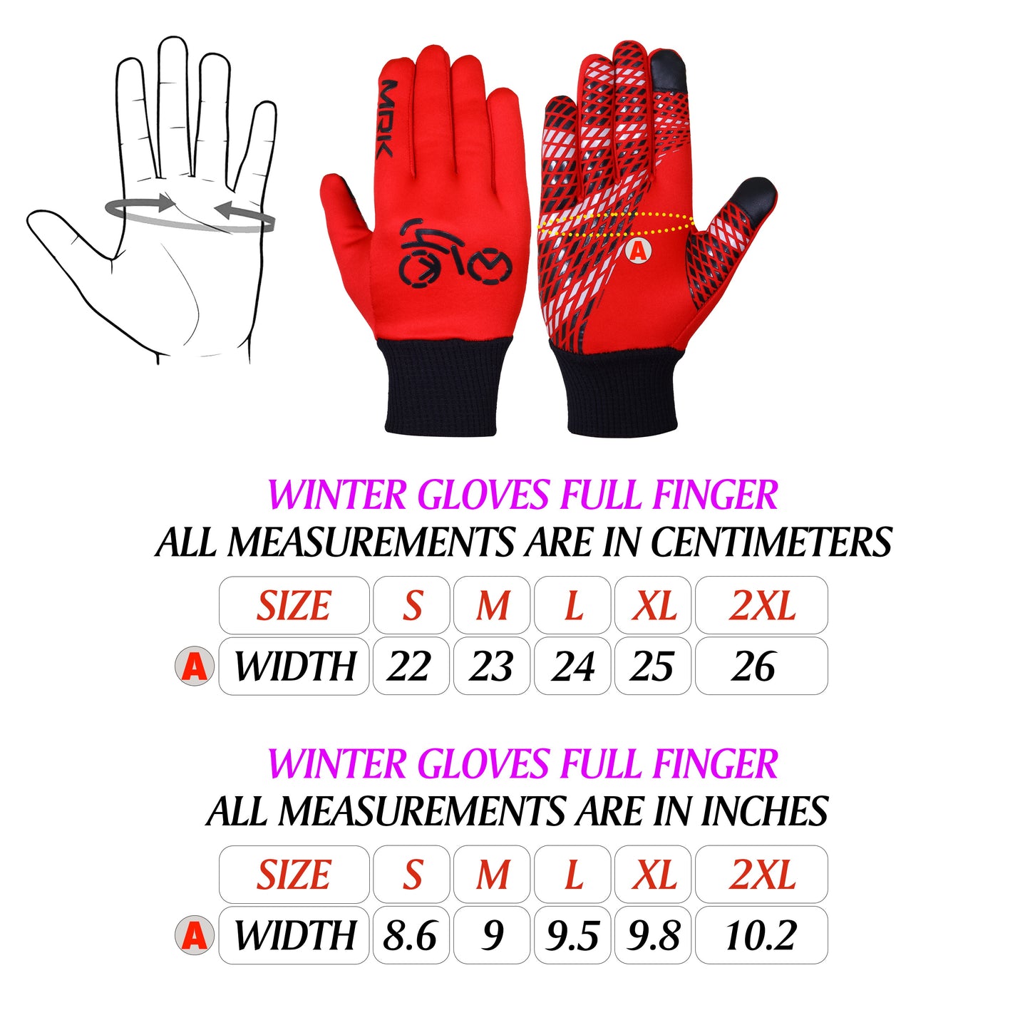 Cycling Winter Full Finger Gloves - MRK SPORTS