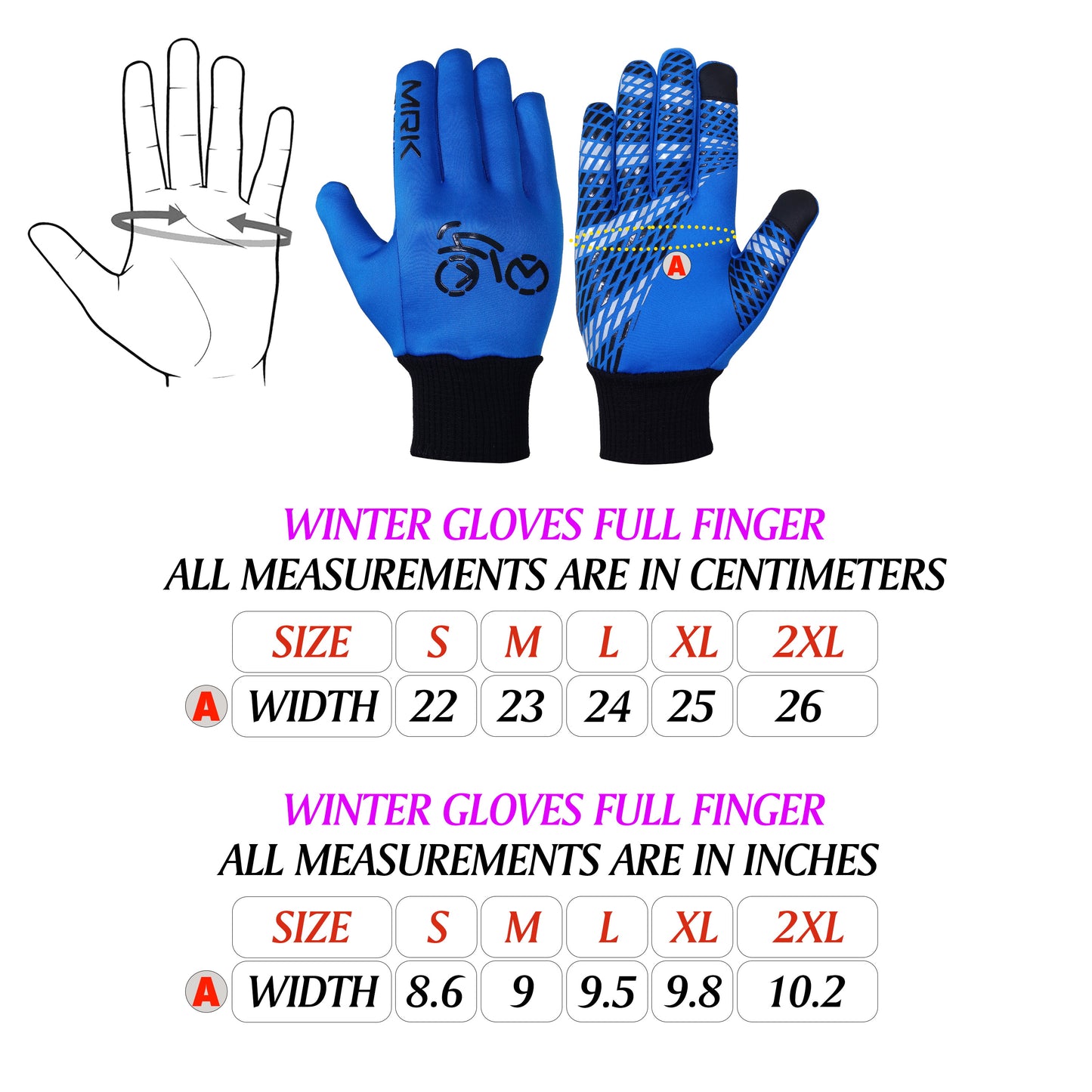 Cycling Winter Full Finger Gloves - MRK SPORTS